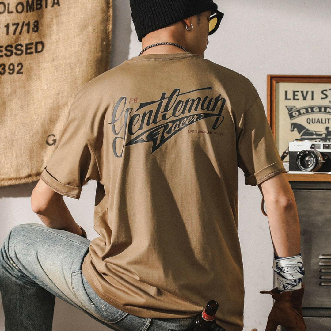 American T-shirt Men's Short-sleeved A0899