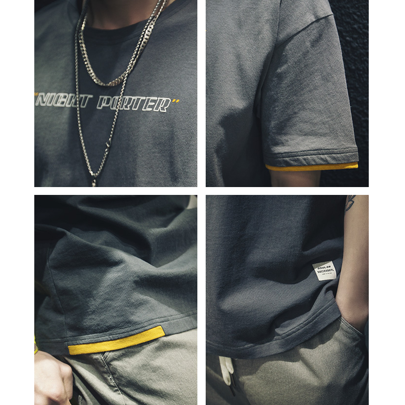 Fake Two-piece Half-sleeved T-shirt A0139