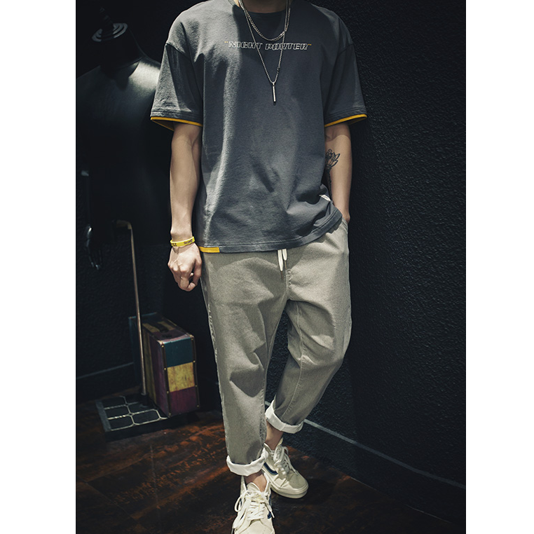 Fake Two-piece Half-sleeved T-shirt A0139