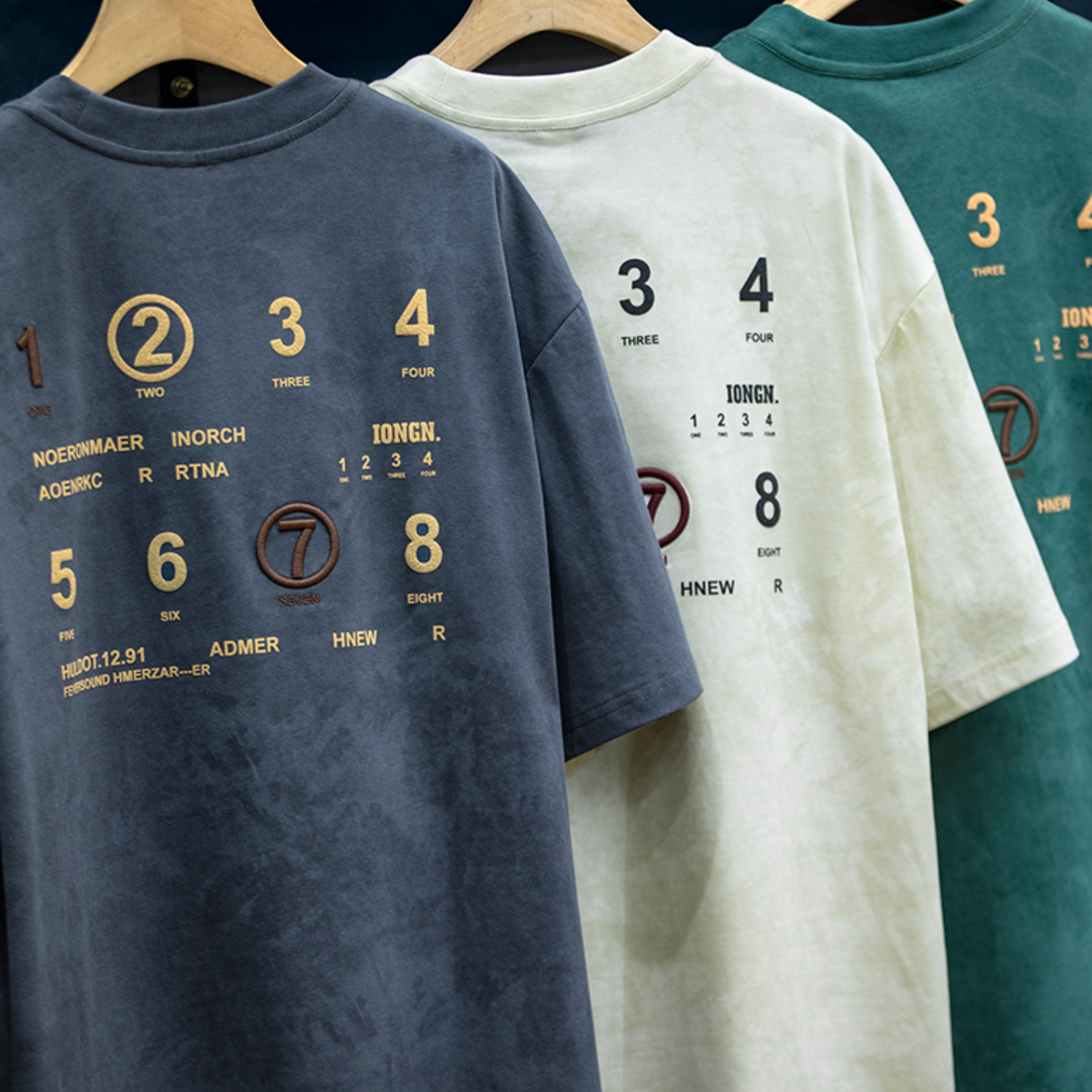 Letter Printed Short-sleeved T-shirt Men's A0890