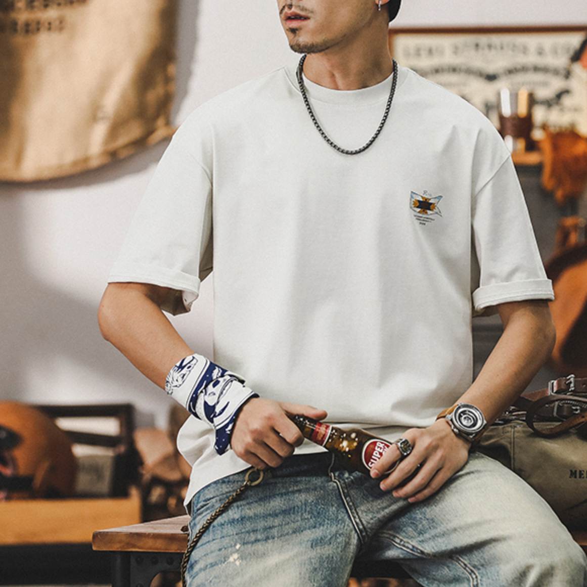 Short-sleeved T-shirt Men's A0892