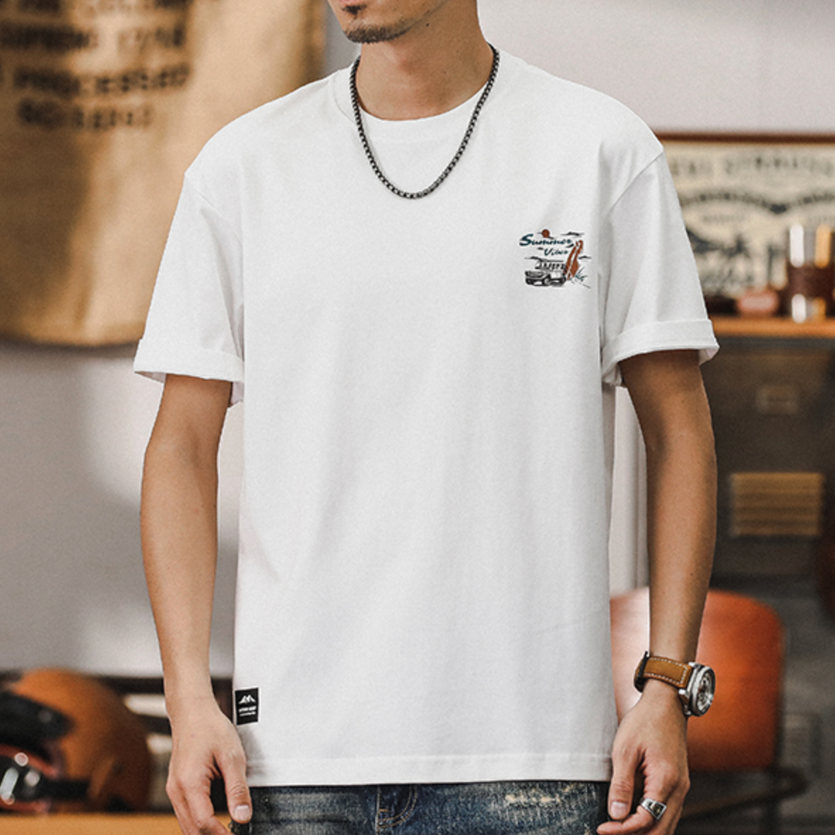 T-shirt Men's Short-sleeved A0895