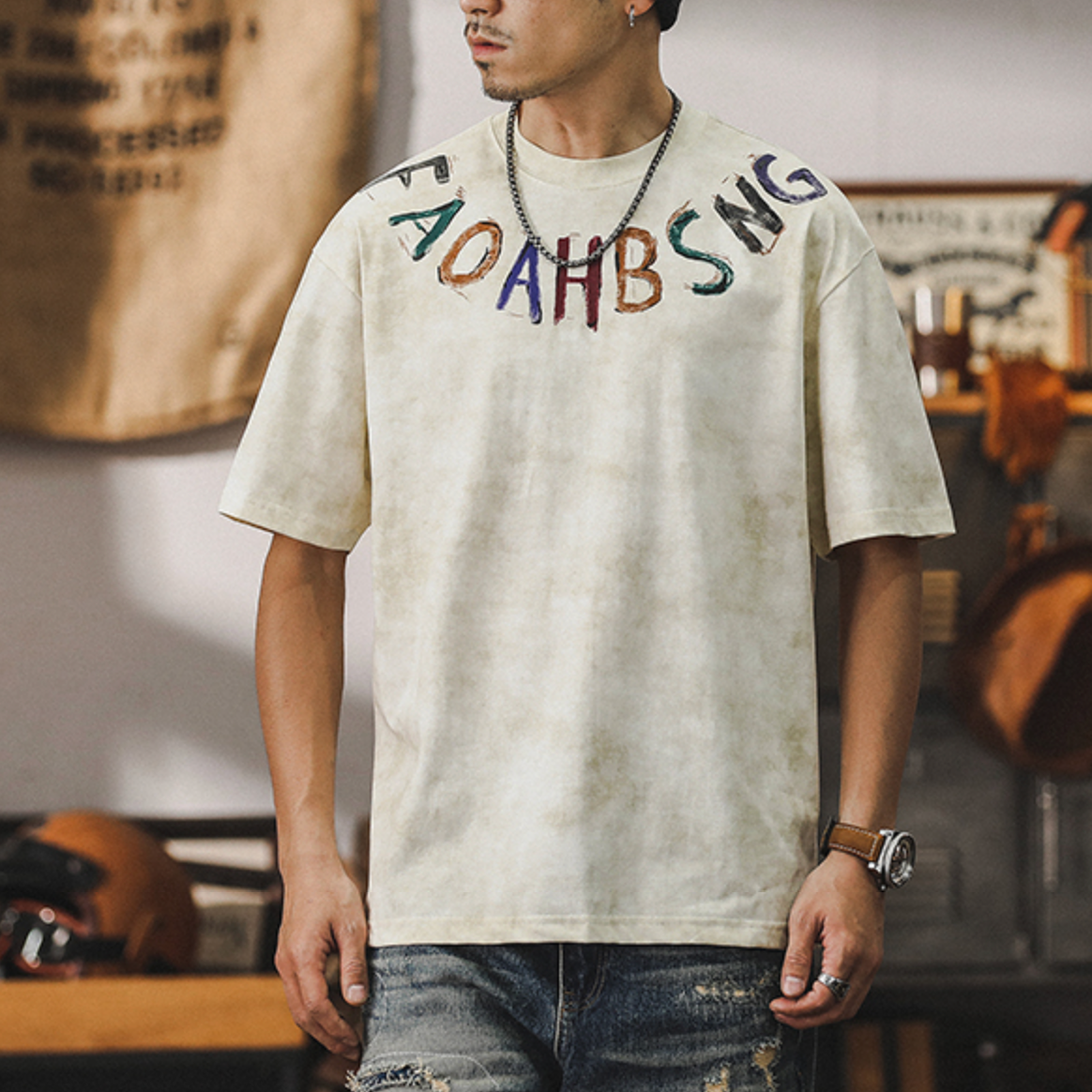 Men's Casual Short-sleeved T-shirt A0900