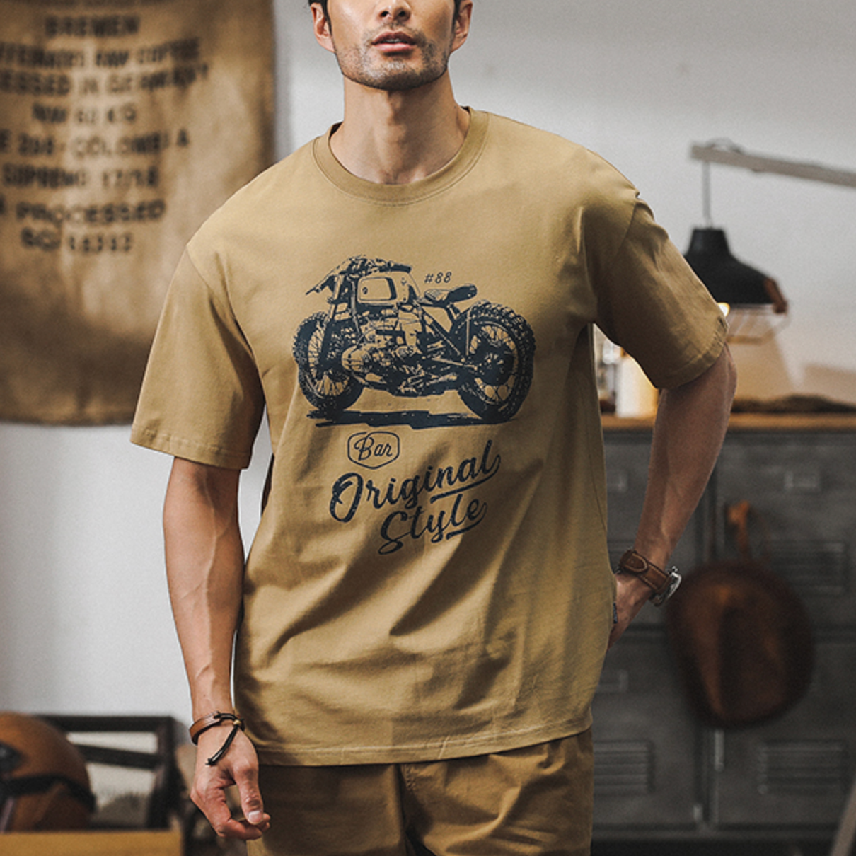 American Retro Short-sleeved Men's A0907
