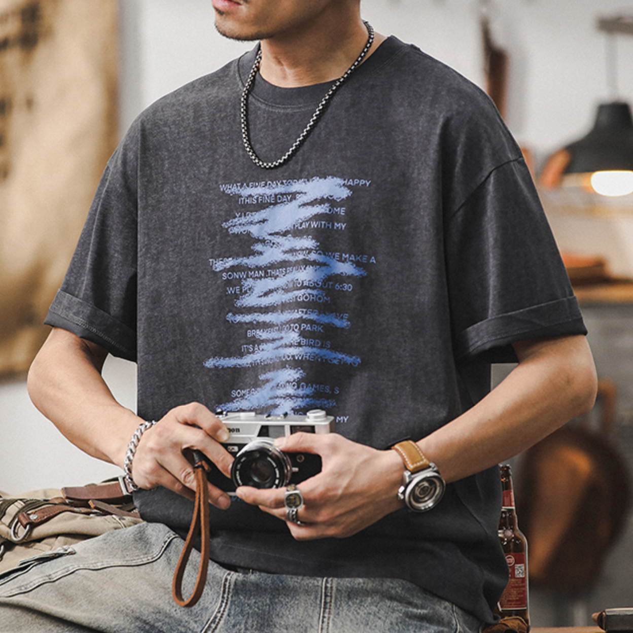Men's Short-sleeved T-shirt A0924