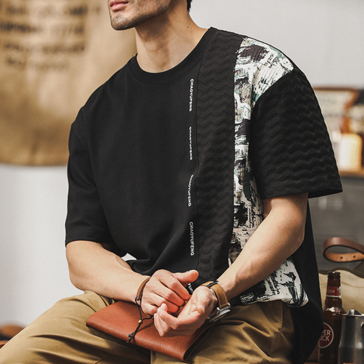 American Short-sleeved T-shirt A0930
