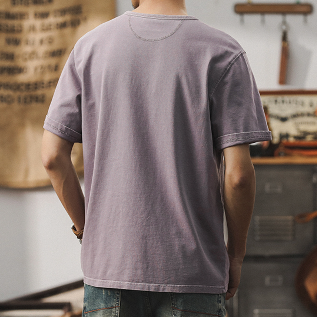 American Henry Neck T-Shirt A0932