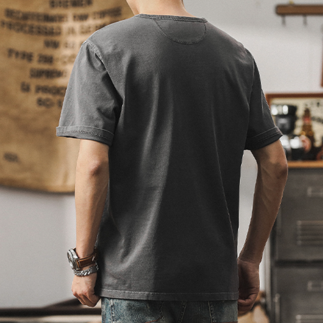American Henry Neck T-Shirt A0932