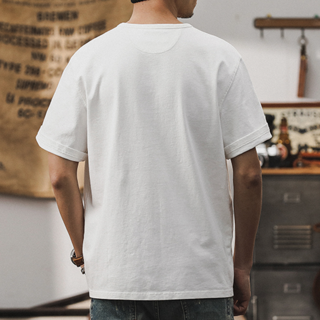 American Henry Neck T-Shirt A0932