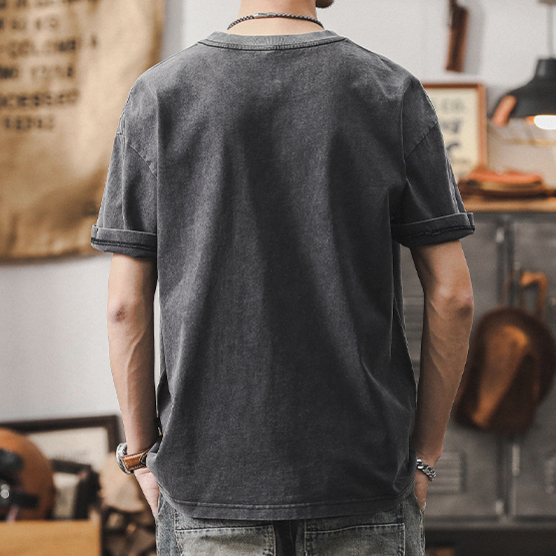 American Washed Logo T-shirt A0935