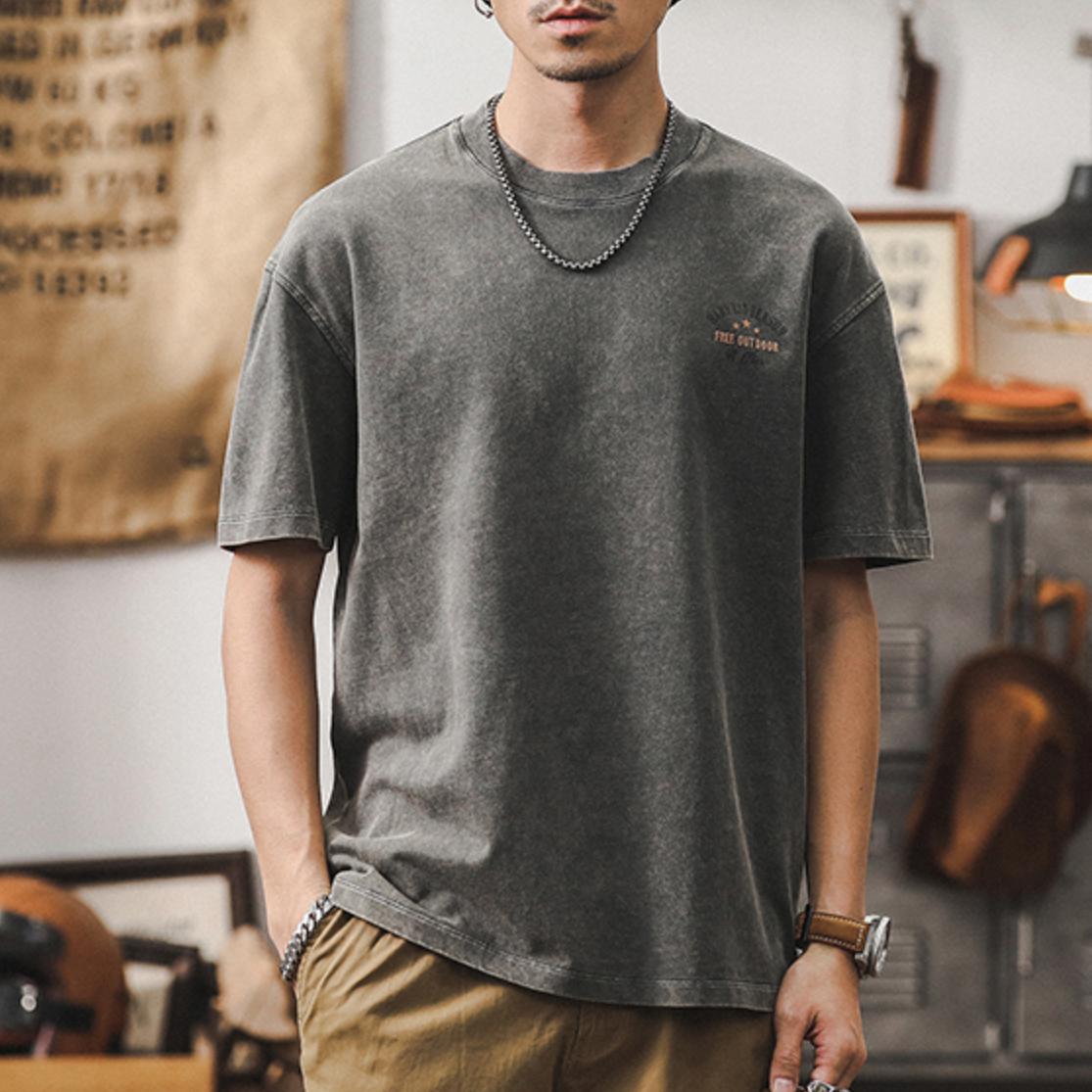 Outdoor Printed Short-sleeved T-shirt A0941
