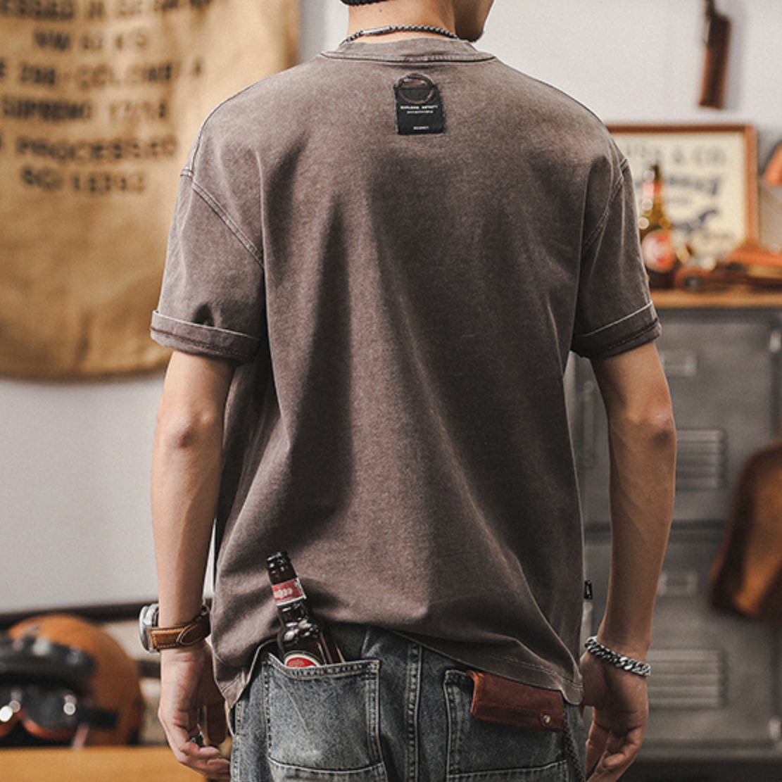 American Summer Short-sleeved T-shirt A0948