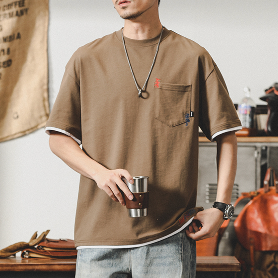 Simple Basic Style Half-sleeved T-shirt A0953