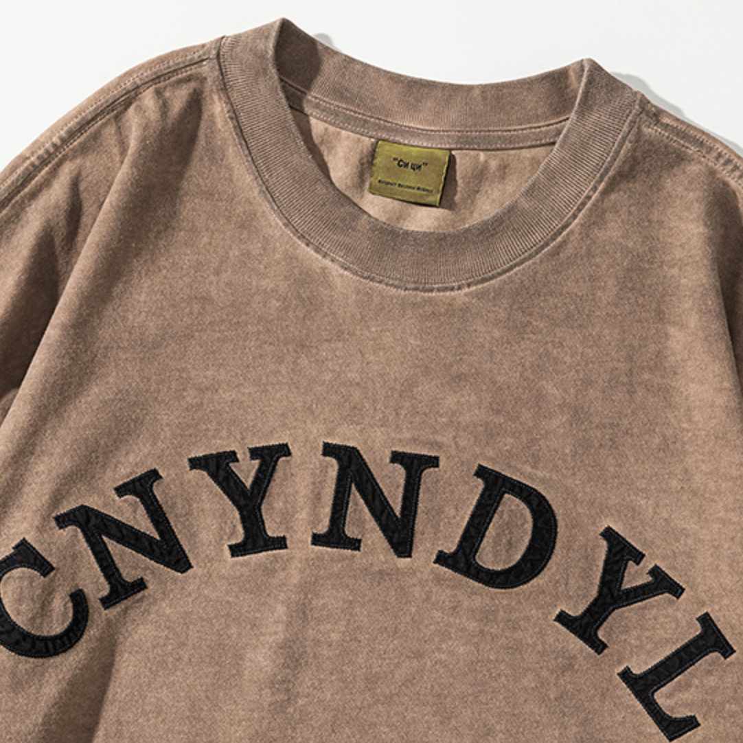 Washed Dirty Dyed Loose T-shirt A0964