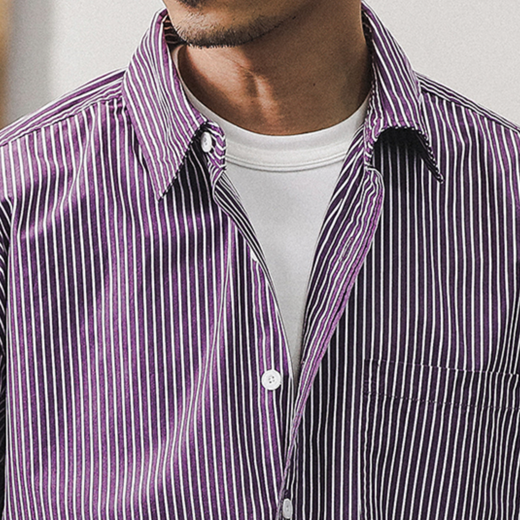Striped Shirt Short Sleeve A0994