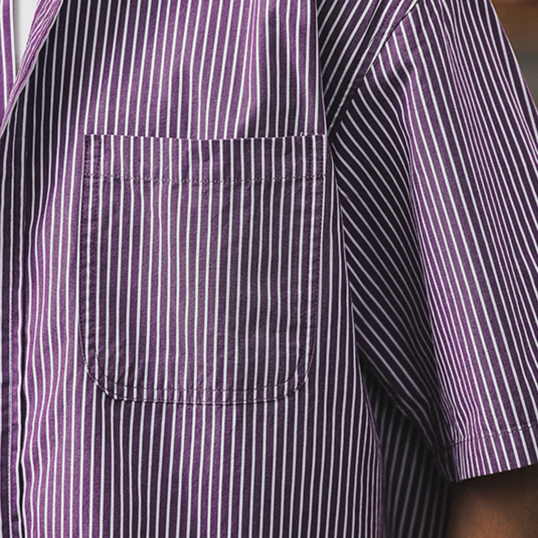 Striped Shirt Short Sleeve A0994