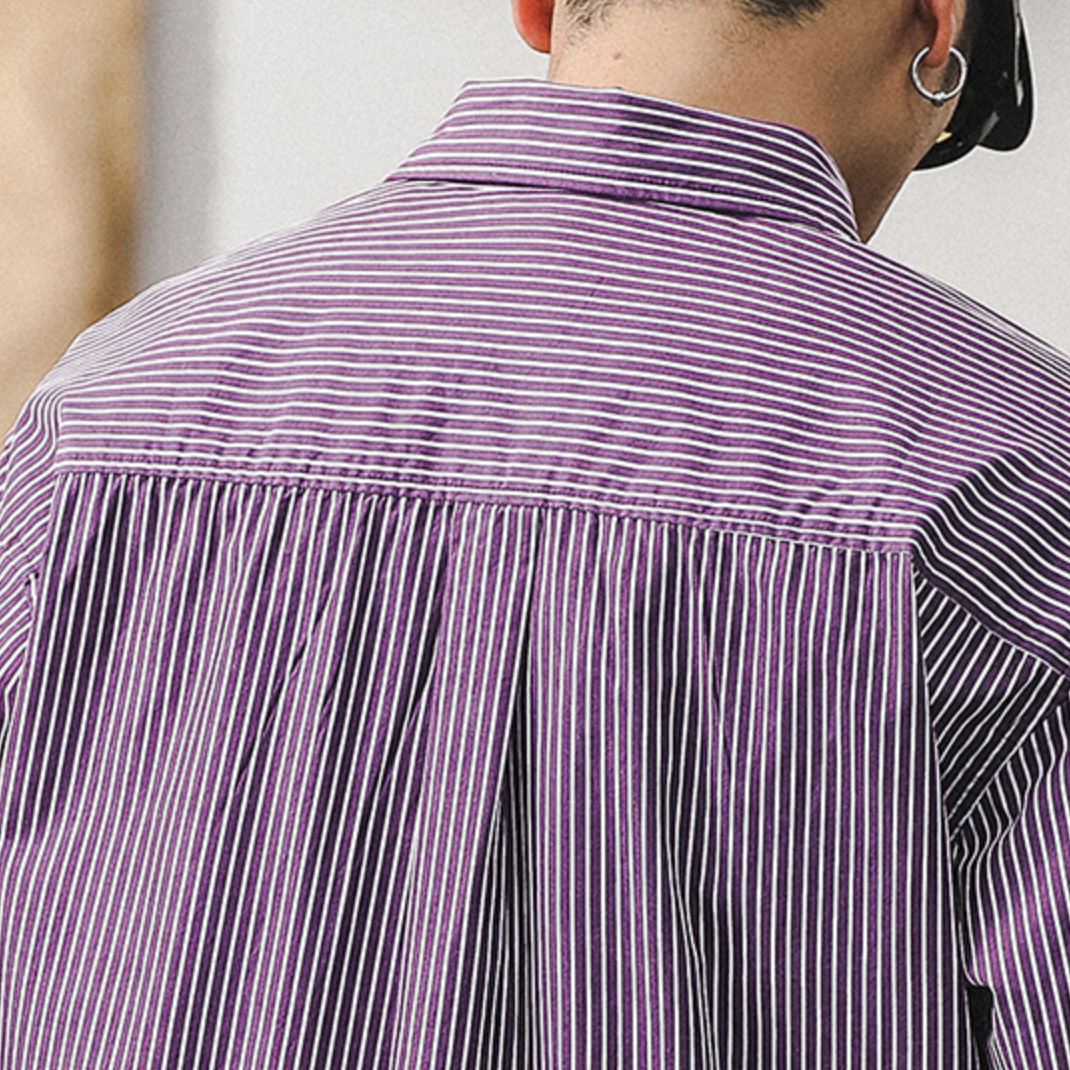 Striped Shirt Short Sleeve A0994
