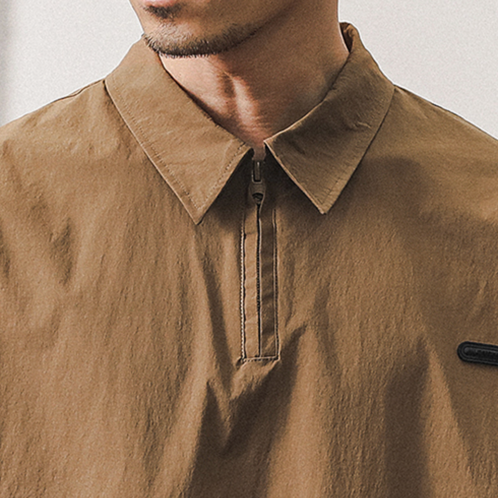 Contrast Color Stitching Shirt A0996