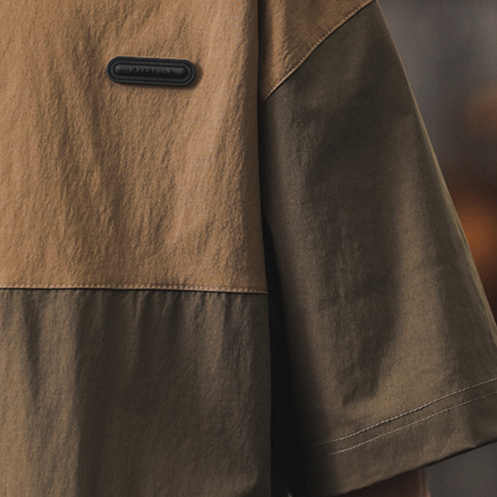 Contrast Color Stitching Shirt A0996
