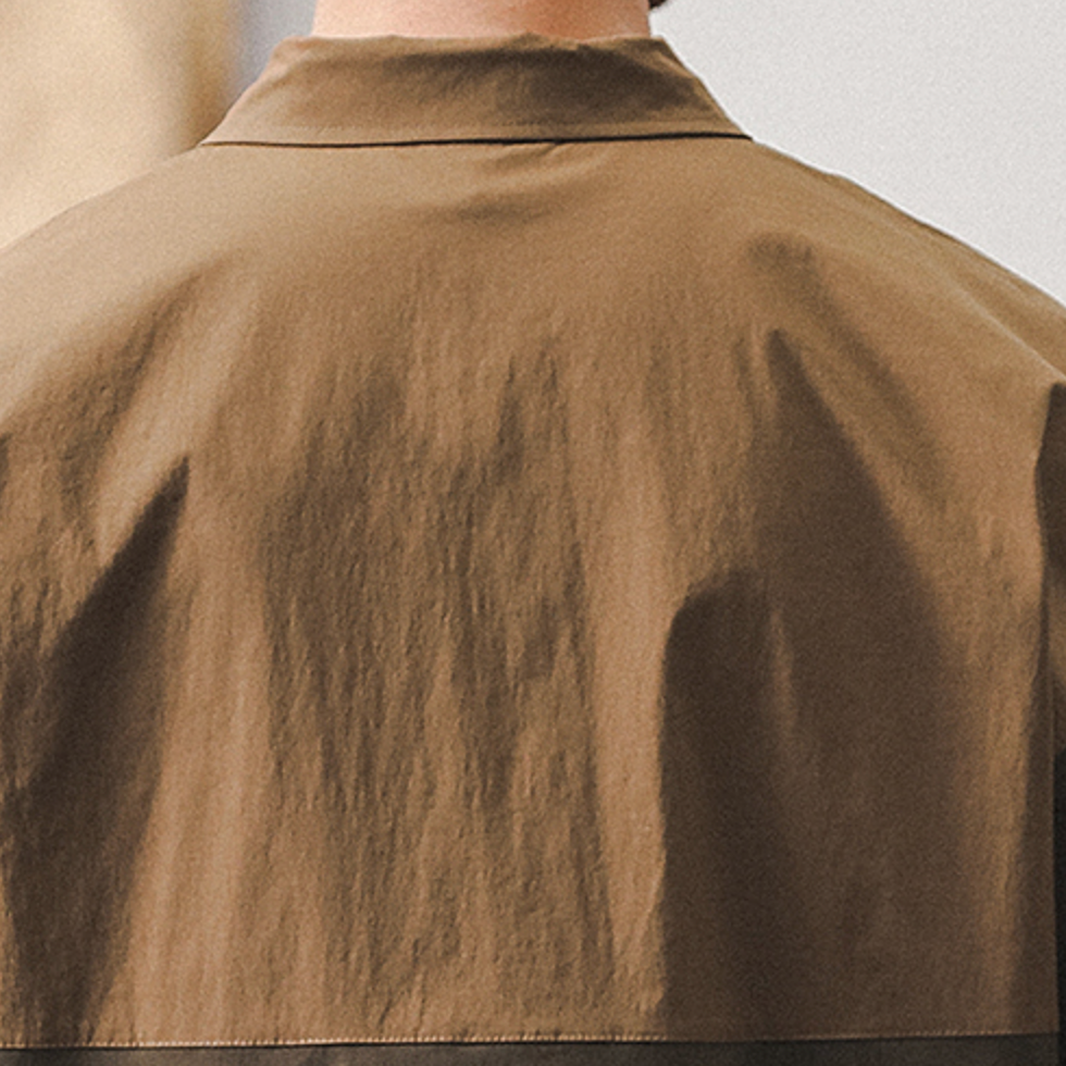 Contrast Color Stitching Shirt A0996