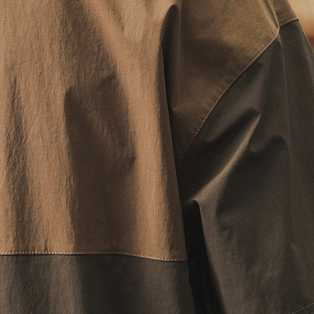 Contrast Color Stitching Shirt A0996