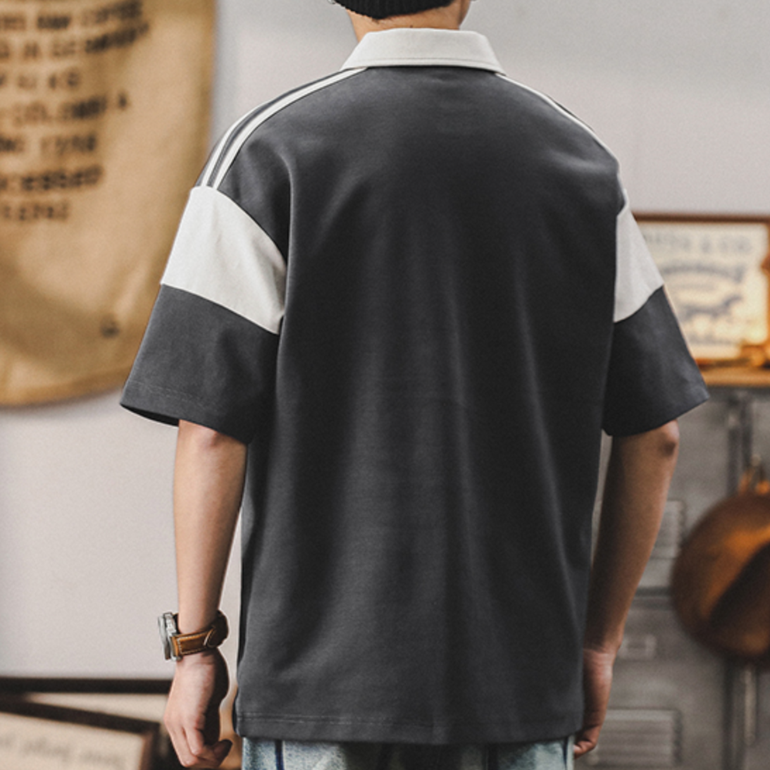 Double-sided Casual Polo Shirt A0995
