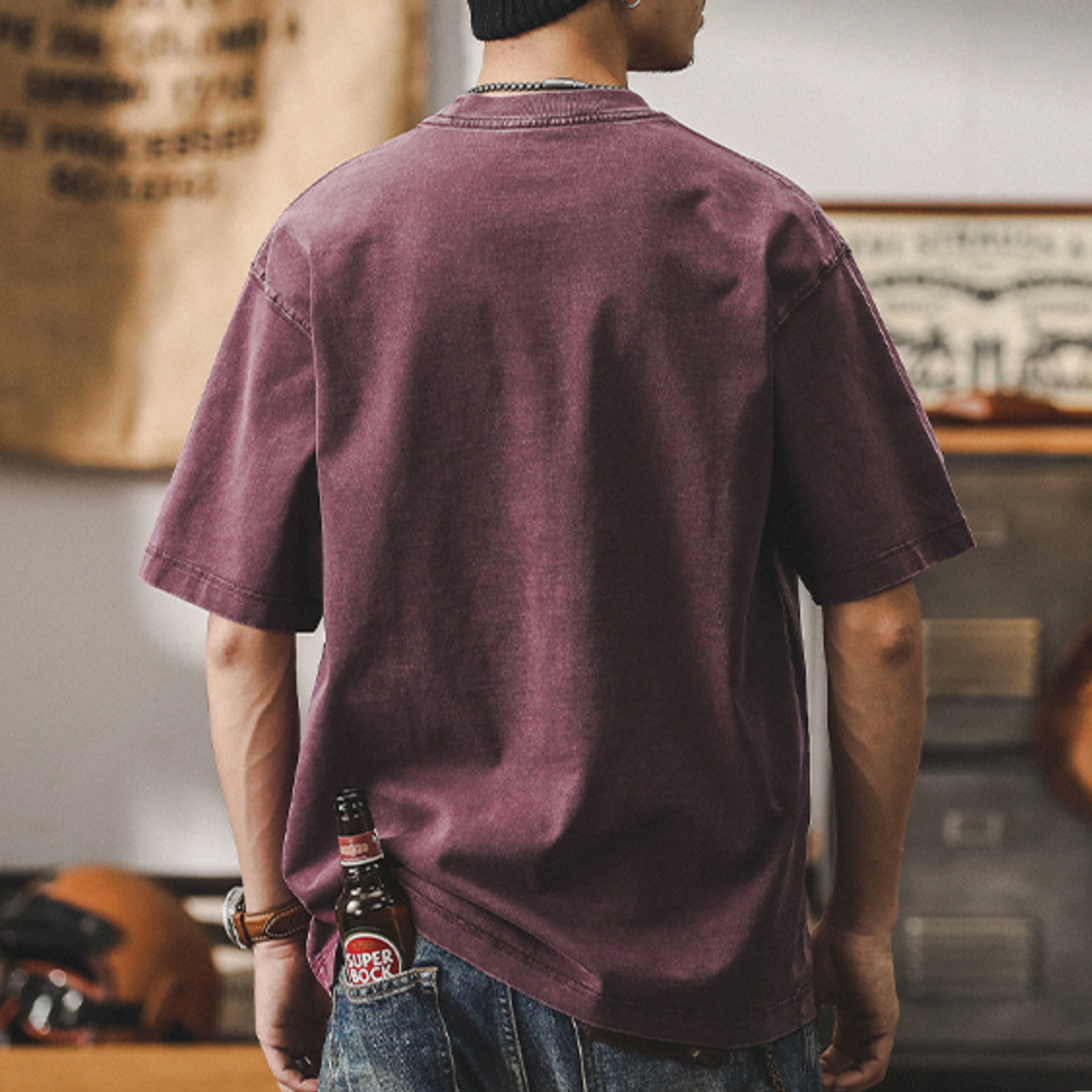 Loose Tops Retro Washed T-shirt A1002