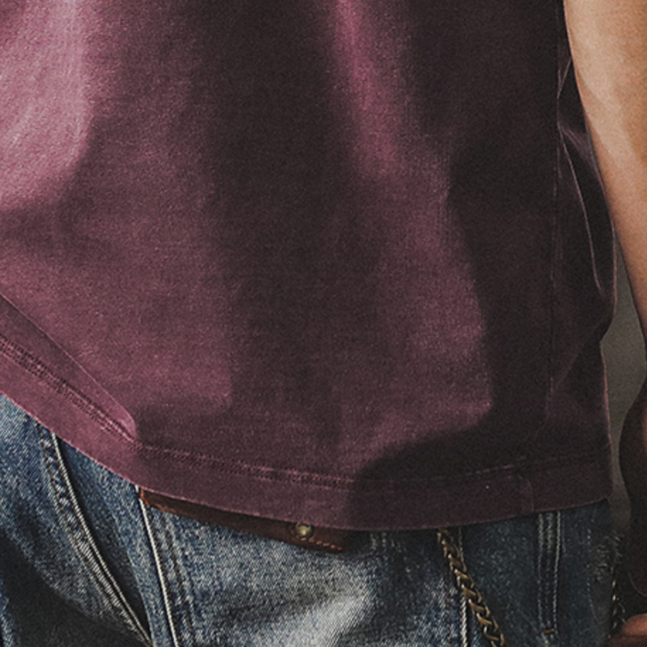 Loose Tops Retro Washed T-shirt A1002