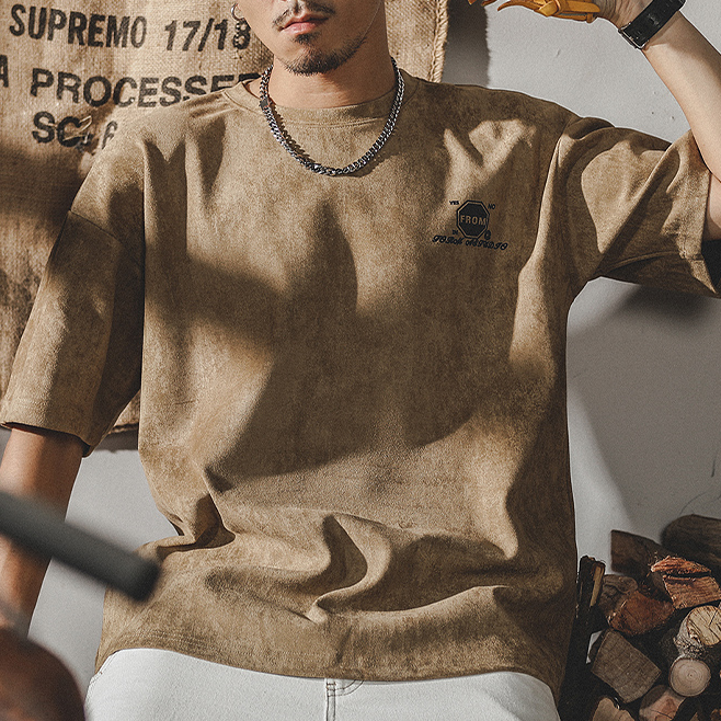 American Retro Short-sleeved T-shirt A0979