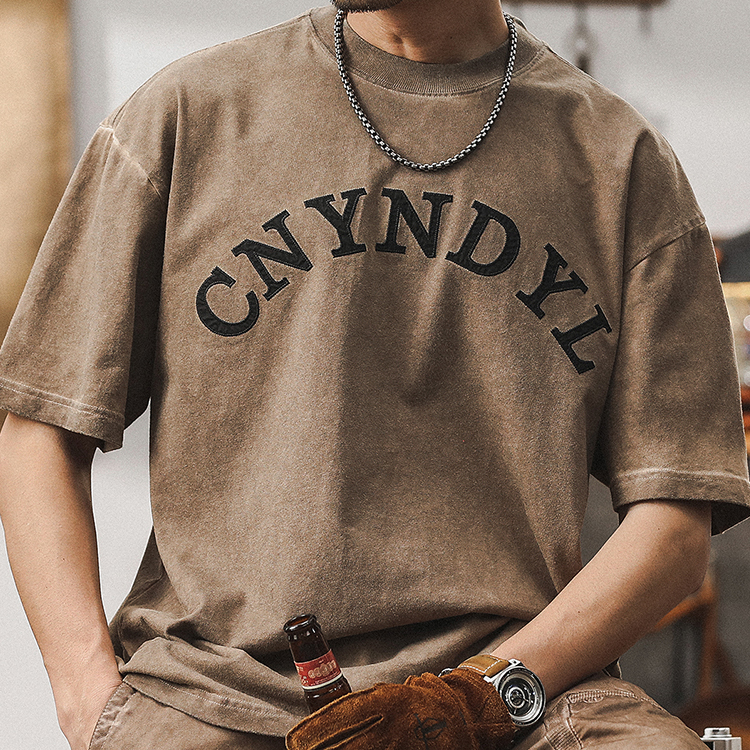 Washed Dirty Dyed Loose T-shirt A0964