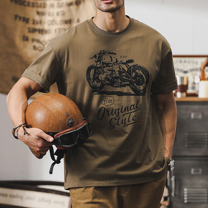 American Retro Short-sleeved Men's A0907