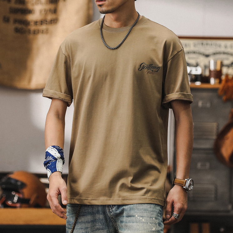 American T-shirt Men's Short-sleeved A0899