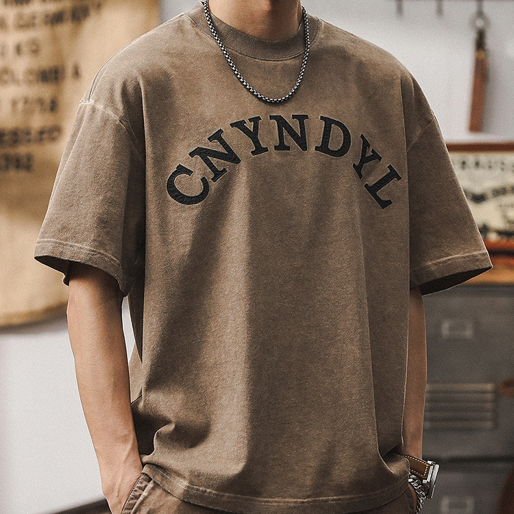 Washed Dirty Dyed Loose T-shirt A0964
