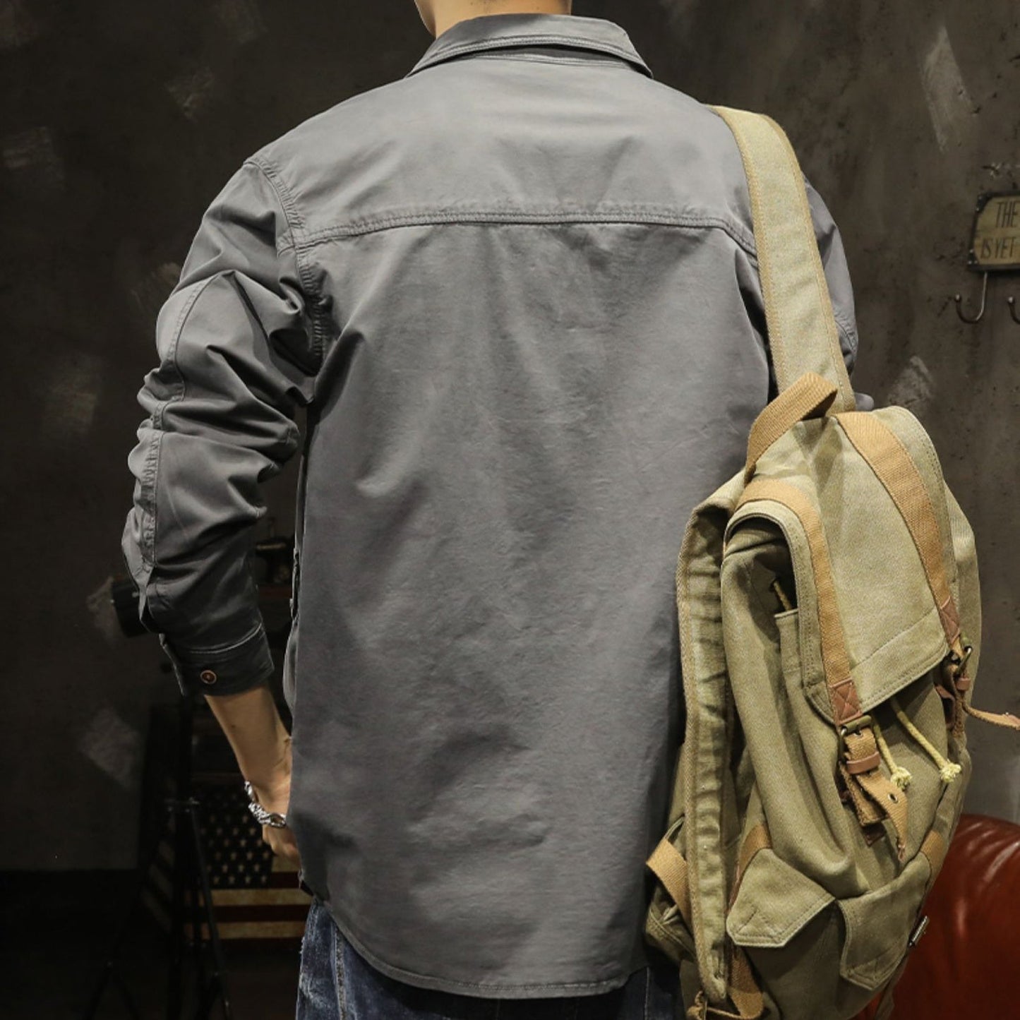 Multi Pocket Work Shirt Jacket A1053