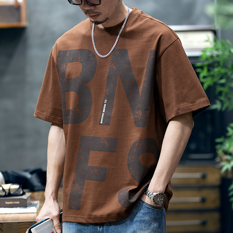 Printed Half-sleeved T-shirt Men's A0891