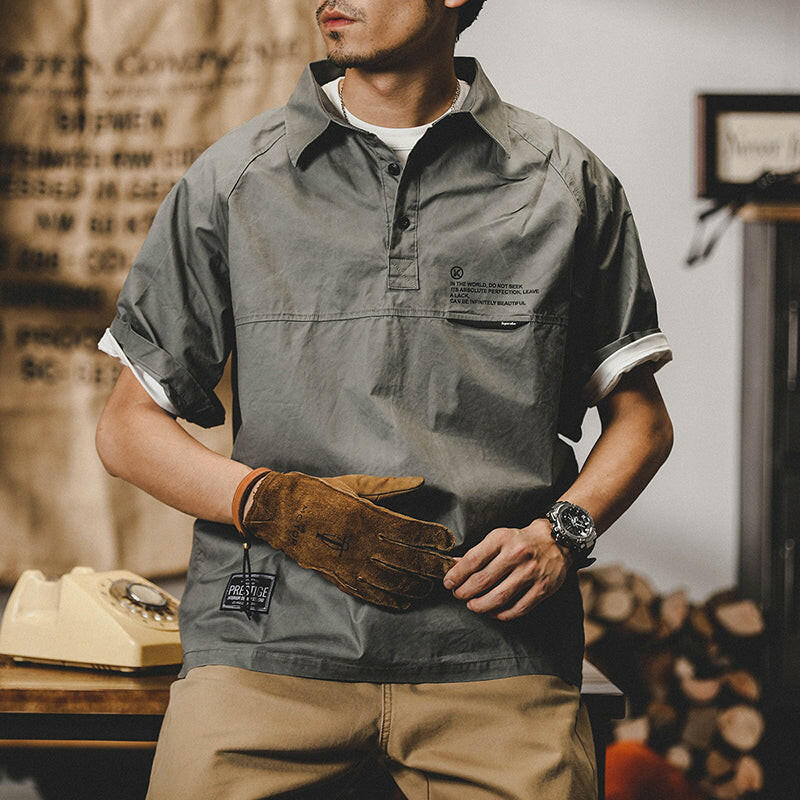 Short-sleeved Tooling Polo Shirt A0112