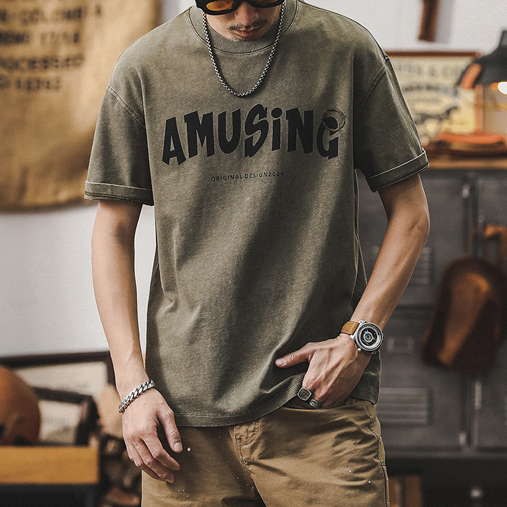 American Summer Short-sleeved T-shirt A0948
