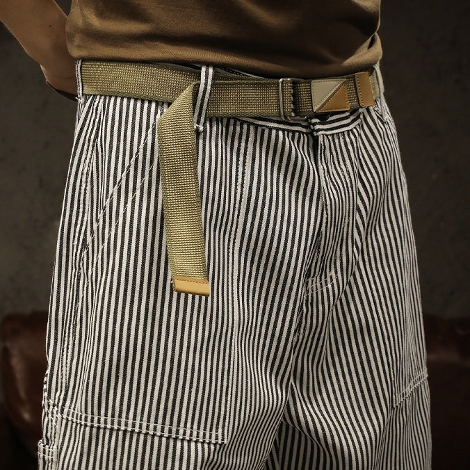 Street Vertical Striped Denim A1008