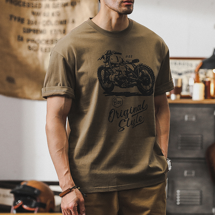 American Retro Short-sleeved Men's A0907