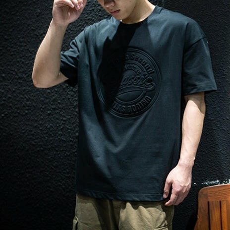 Center Print Half-sleeved Round Neck T-shirt A0184