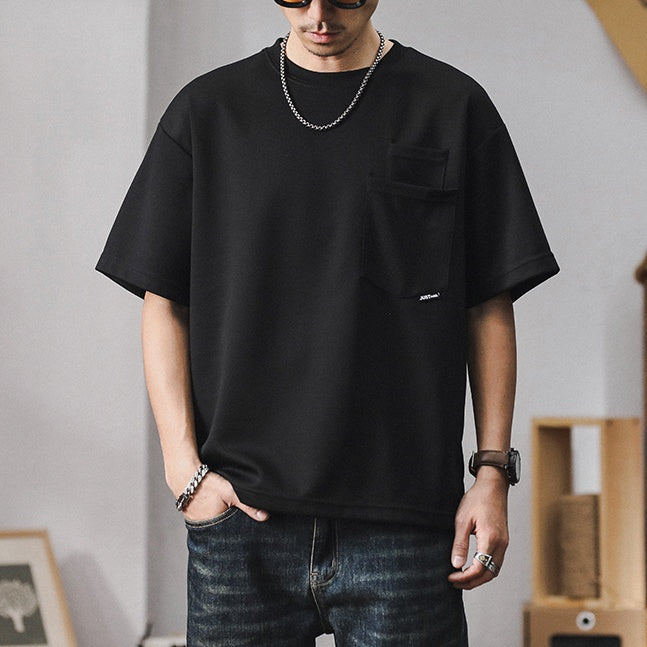 Round Neck Half Sleeve T-shirt Handsome Style A1006