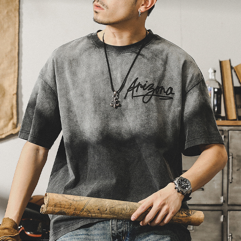 American Retro Short-sleeved T-shirt Men's A0909