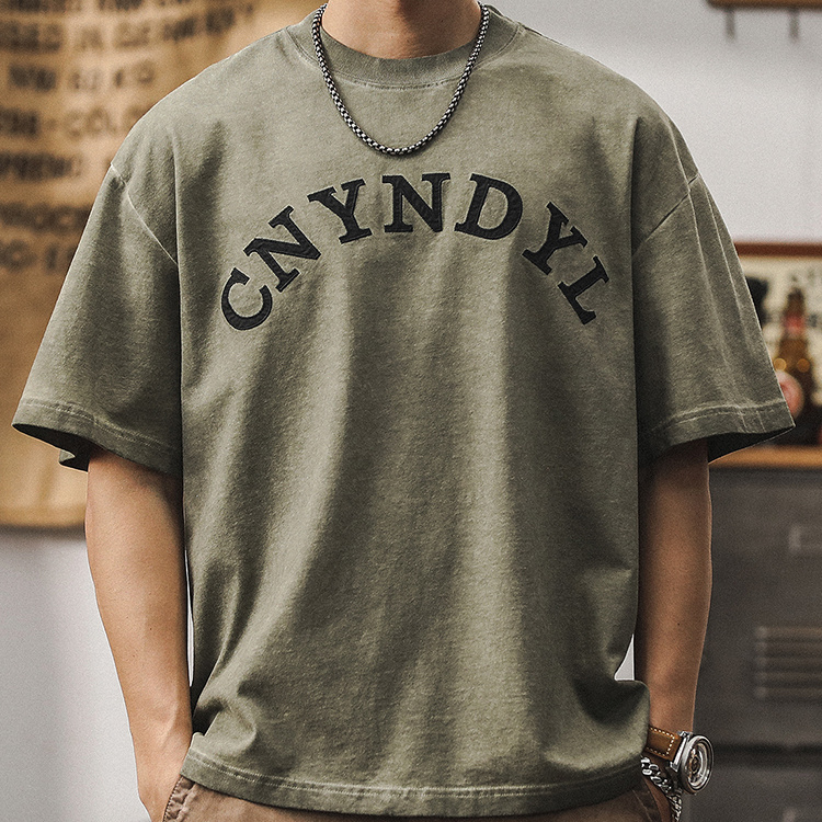 Washed Dirty Dyed Loose T-shirt A0964