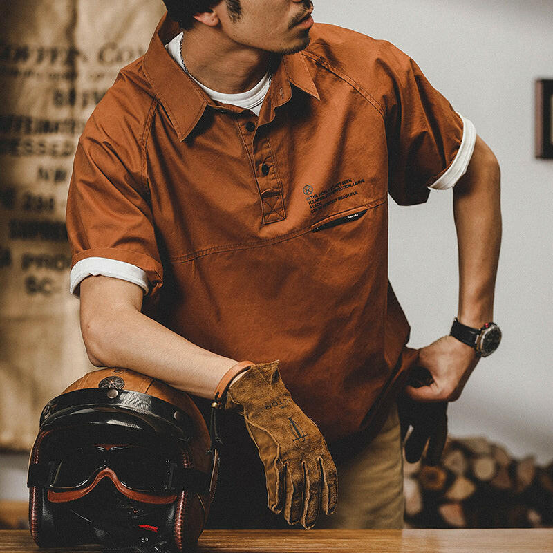 Short-sleeved Tooling Polo Shirt A0112