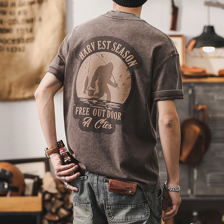Outdoor Printed Short-sleeved T-shirt A0941