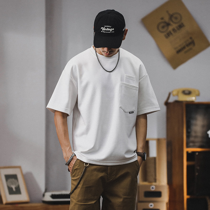 Round Neck Half Sleeve T-shirt Handsome Style A1006