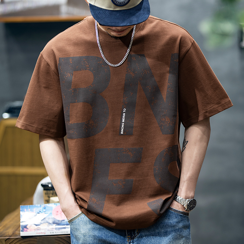 Printed Half-sleeved T-shirt Men's A0891