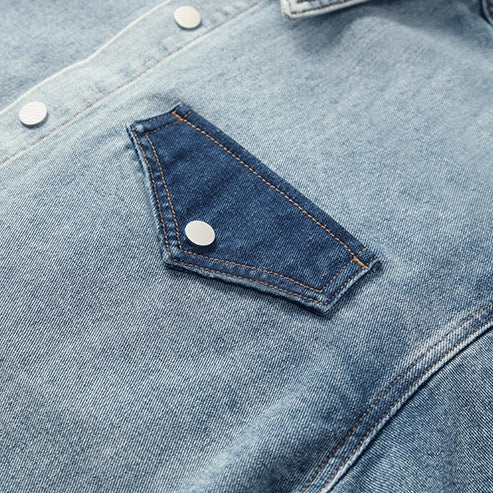 Summer Denim Shirt Short-sleeved A1017