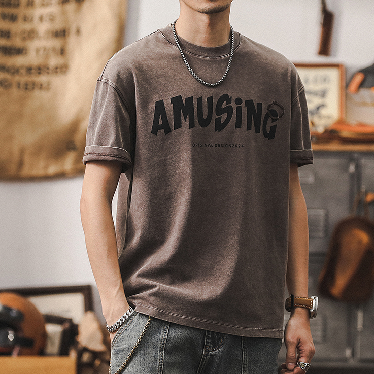 American Summer Short-sleeved T-shirt A0948