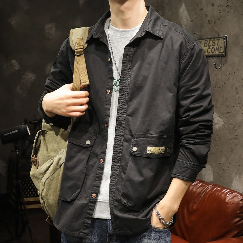 Multi Pocket Work Shirt Jacket A1053